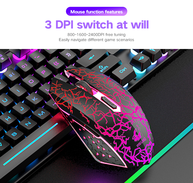 H6c5023086a15420db130803f12c68b8cW Rechargeable 2.4G Wireless Gaming Keyboard Mouse LED Backlight