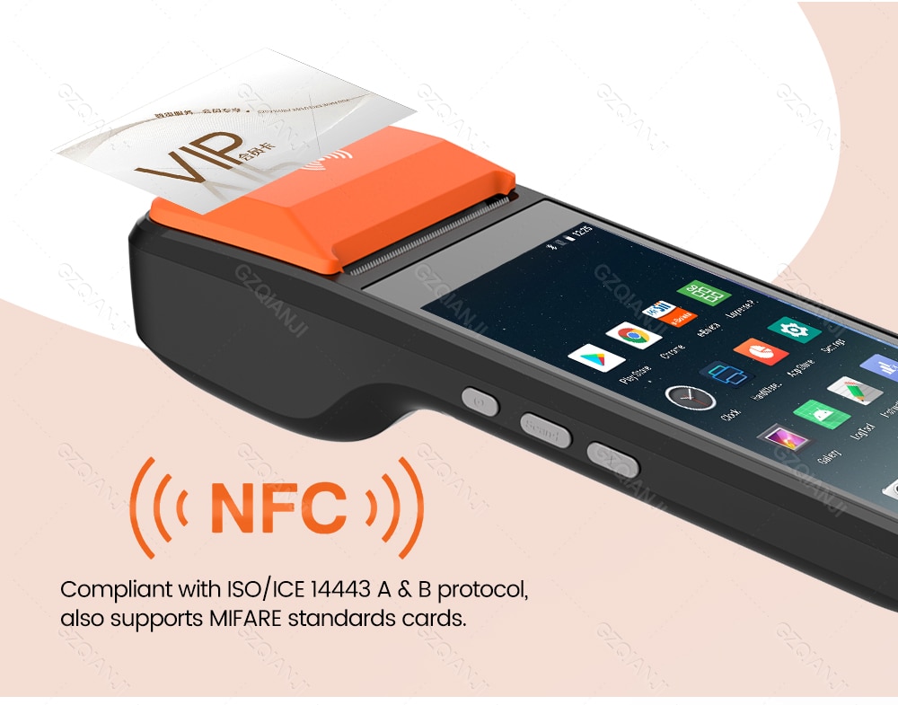 Se4d14c9f9572438db8b06da3c1c62ab0U Android 8.1 Handheld POS with Printer, Bluetooth & NFC