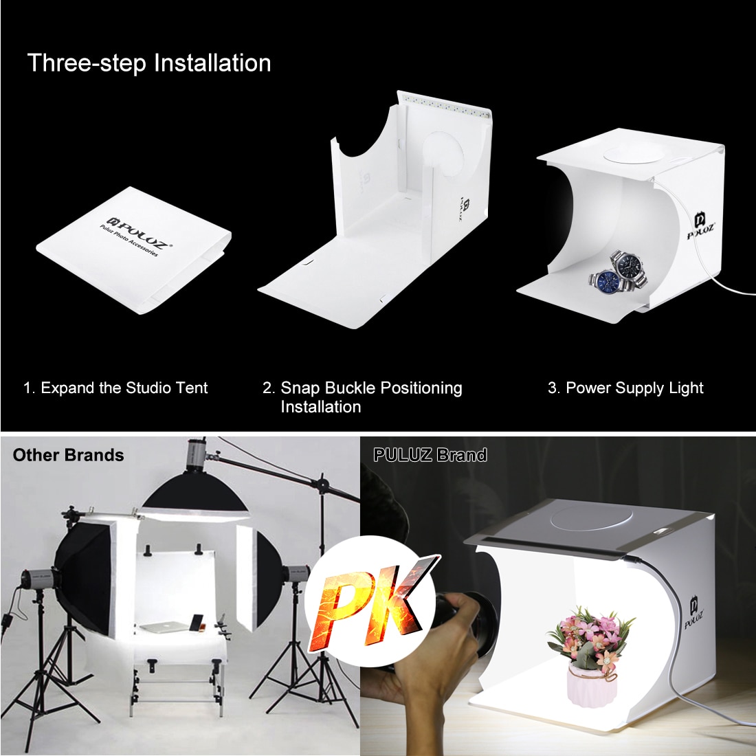H6d43b0b976094df0990f8bf55041bc0b9 8.7 inch Portable Photo Studio for Product Photography