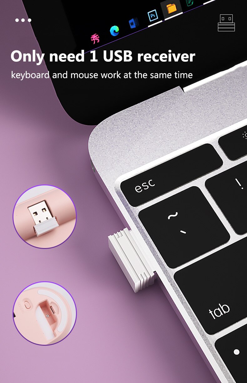 H9eee0d3d77f14951abbc01a6bd9a7070p 2.4G Wireless Keyboard and Mouse Kit For Macbook PC
