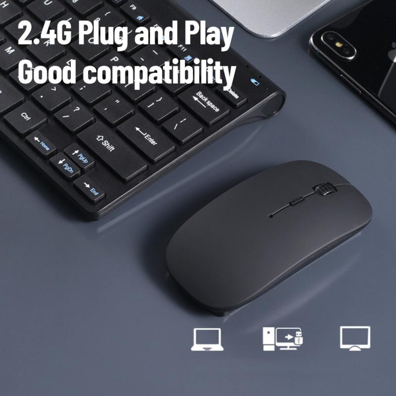 Rechargeable Wireless Keyboard Mouse 2 4G Full Size Thin Ergonomic And Compact Design For Laptop PC 5 Rechargeable Wireless Keyboard Mouse 2.4G