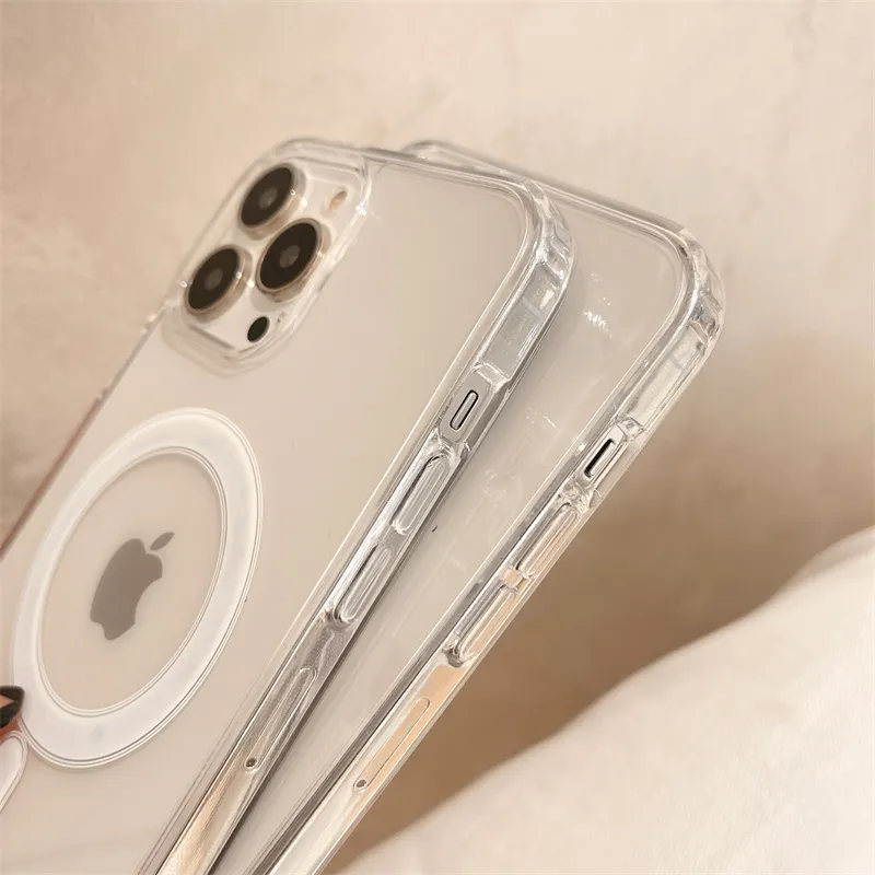 S387a6ca4e08547aaa6f3a9dce630846bf Clear Magsafe Magnetic Wireless Charging Case For iPhone