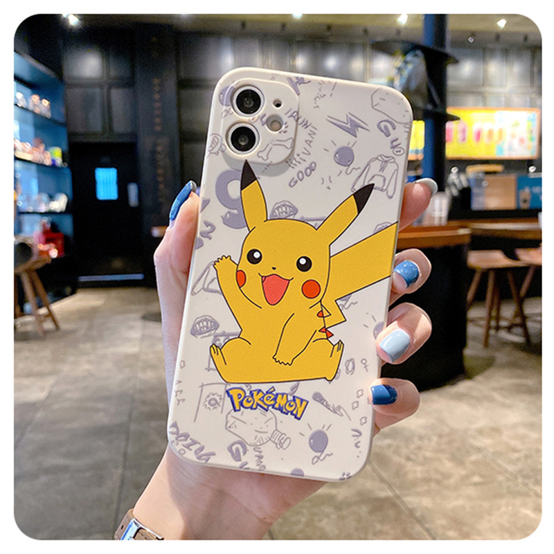 S4ed571942070450a86dcd00d56c9cf9fB Pokemon Pikachu Soft Liquid Silicone Back Cover Case for iPhone