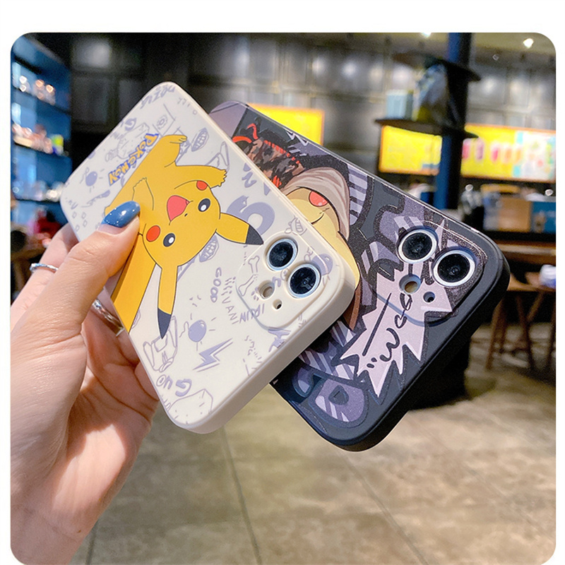 S7a93170287884ec6a868231ddddc96c3F Pokemon Pikachu Soft Liquid Silicone Back Cover Case for iPhone