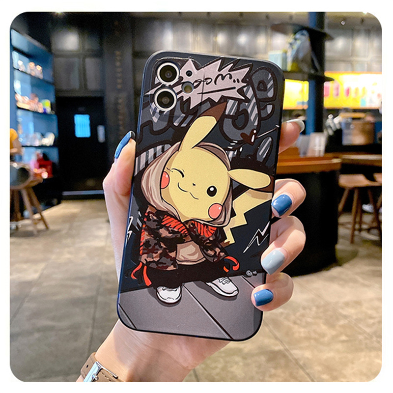 S9120608b05184858ab9754c89868ba001 Pokemon Pikachu Soft Liquid Silicone Back Cover Case for iPhone