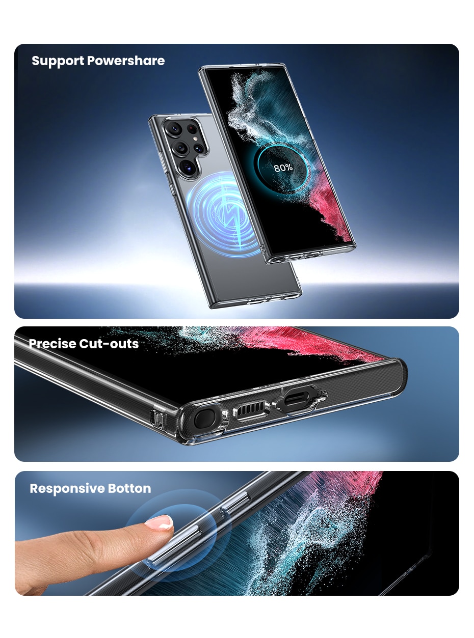 S950c1a1224124a35b8a3200edab0a999d UGREEN Crystal Transparent Clear Case For Samsung Galaxy S23 Ultra