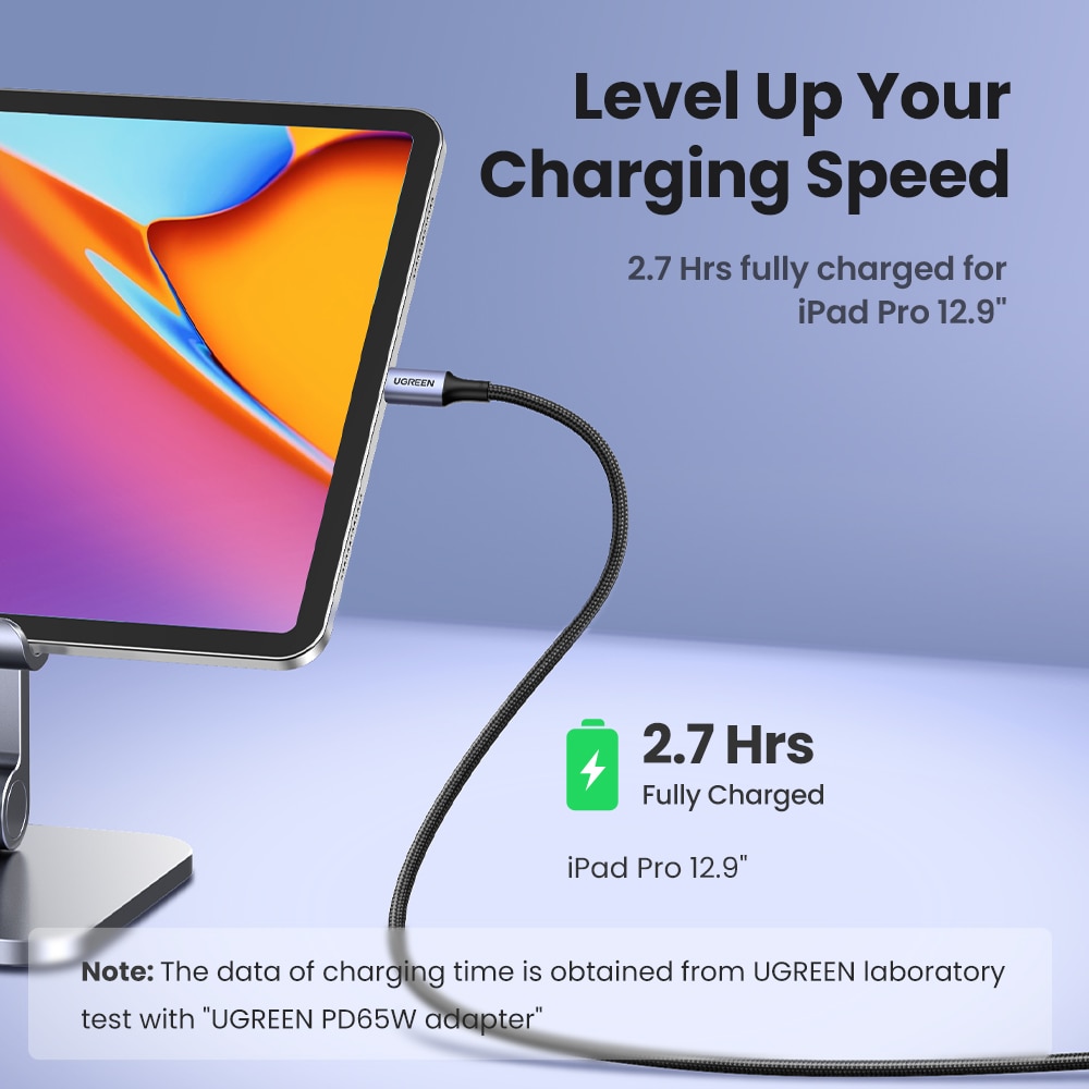 UGREEN 100W USB Type C To USB C Cable For Macbook iPad Samsung Xiaomi PD Fast 2 UGREEN 100W Type C To C Cable For Macbook iPad Samsung Xiaomi