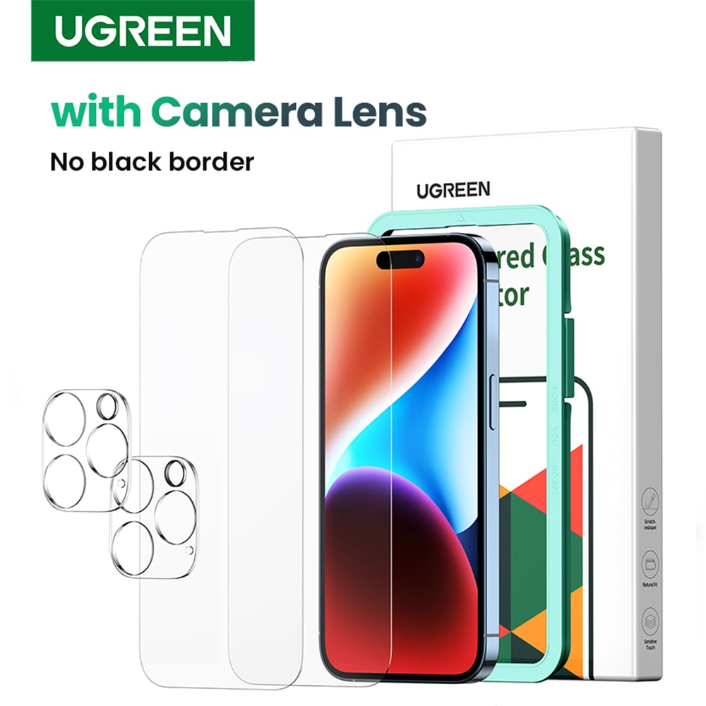 UGREEN 2PCS Screen Protector For iPhone 14 13 12 11 Pro Max Full Cover Tempered Glass eTrader - Shop with discounts & offers