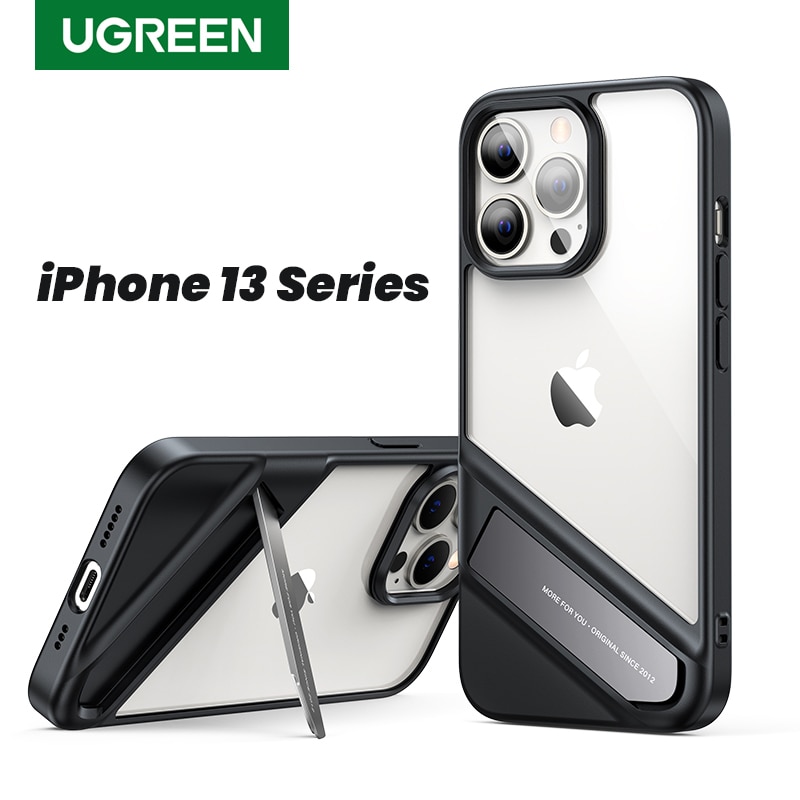 UGREEN Metal Kickstand Case for iPhone 13 Pro Max Case Transparent Kickstand Phone Stand Case Shockproof eTrader - Shop with discounts & offers