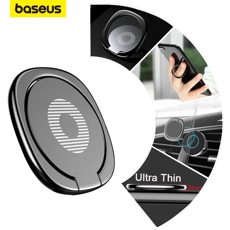Baseus Finger Ring Phone Holder For iPhone Phone Ring Metal Mobile Phone Holder Support Magnetic Phone eTrader - Shop with discounts & offers
