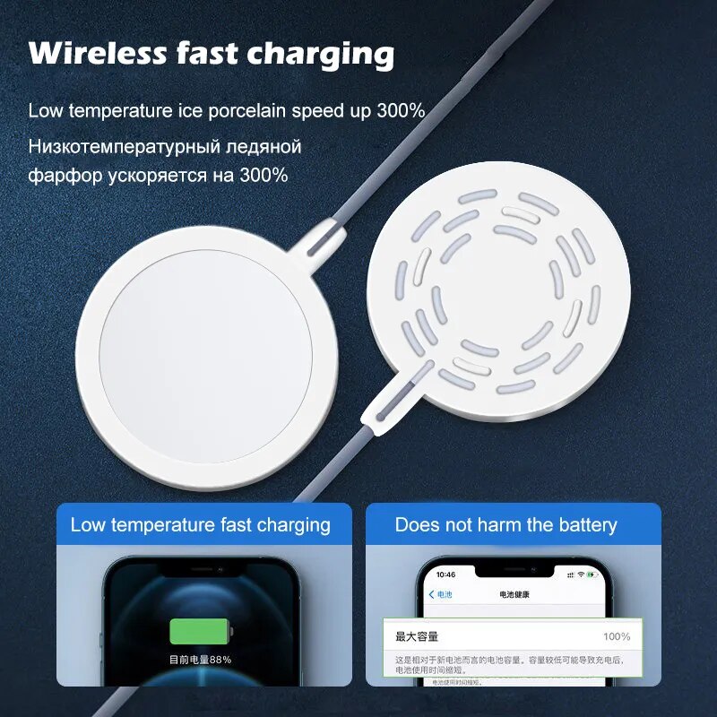 For Apple Original Magnetic Wireless Charger For iPhone 14 13 12 11 Pro Max Mini X 3 Magnetic Wireless Charger For iPhone
