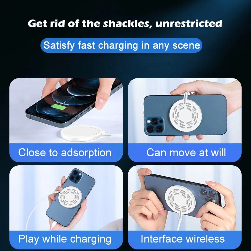 For Apple Original Magnetic Wireless Charger For iPhone 14 13 12 11 Pro Max Mini X 4 Magnetic Wireless Charger For iPhone