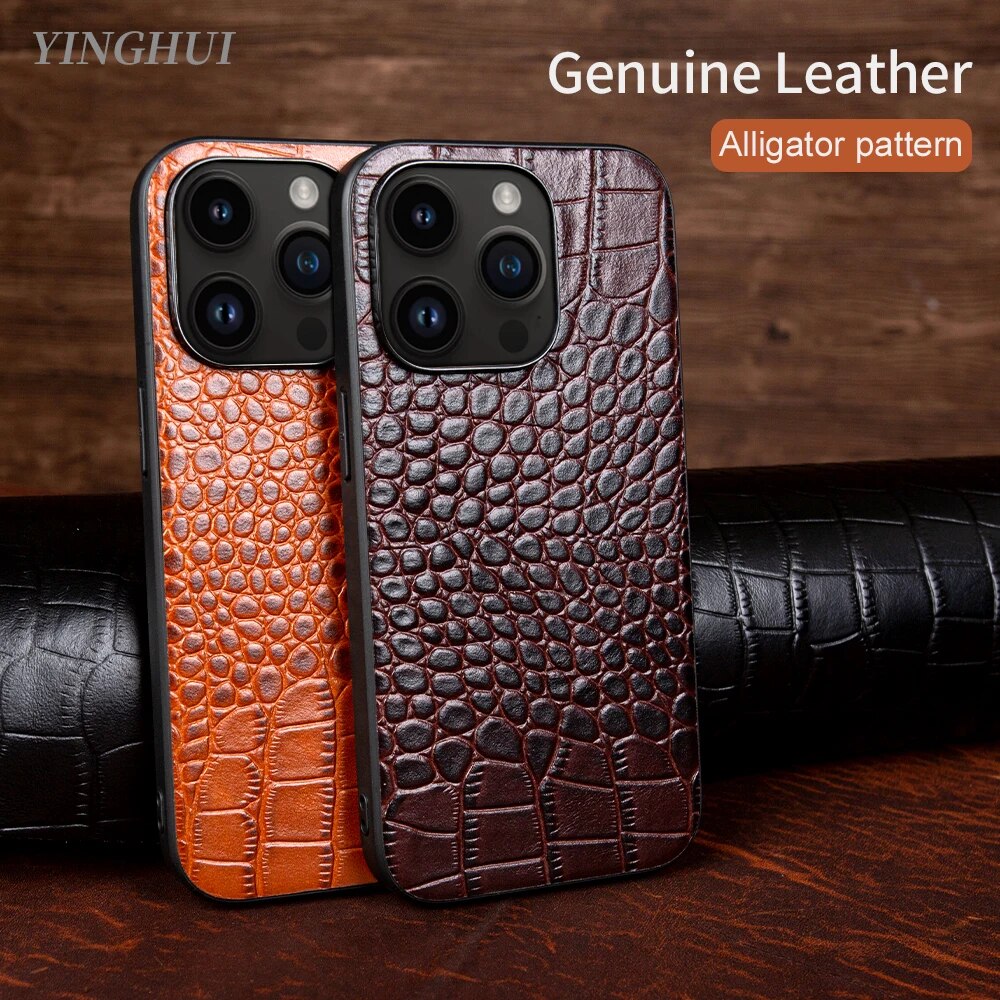 Genuine Leather Cover Phone Case for Apple iPhone 13 14 Pro Max Plus 12 11 Series eTrader - Shop with discounts & offers