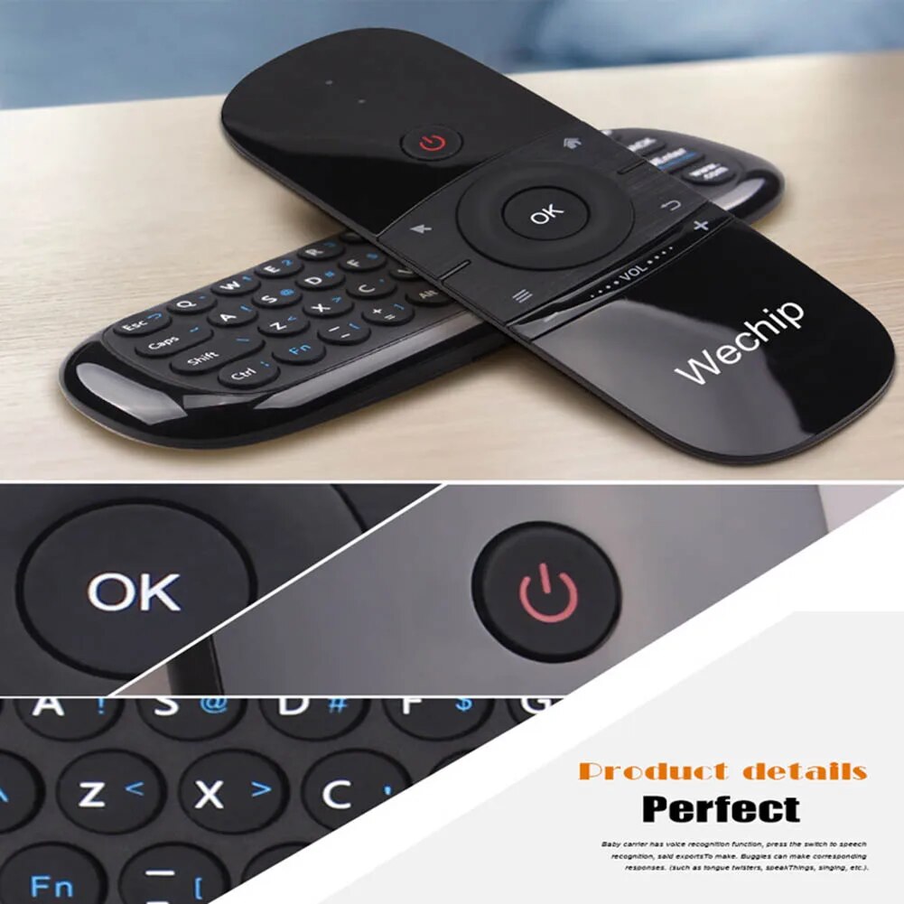 H08ca3a7e2ff748138d9a22692a097e5bX Rechargeable 2.4G Wireless Mini Keyboard & Air Mouse for Android TV Box PC