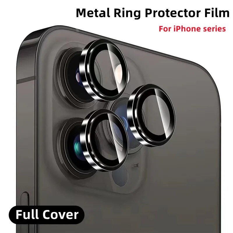 Lens Metal Ring Protector Glass for iPhone 11 12 13 Pro Max Camera Lens Protection On eTrader - Shop with discounts & offers