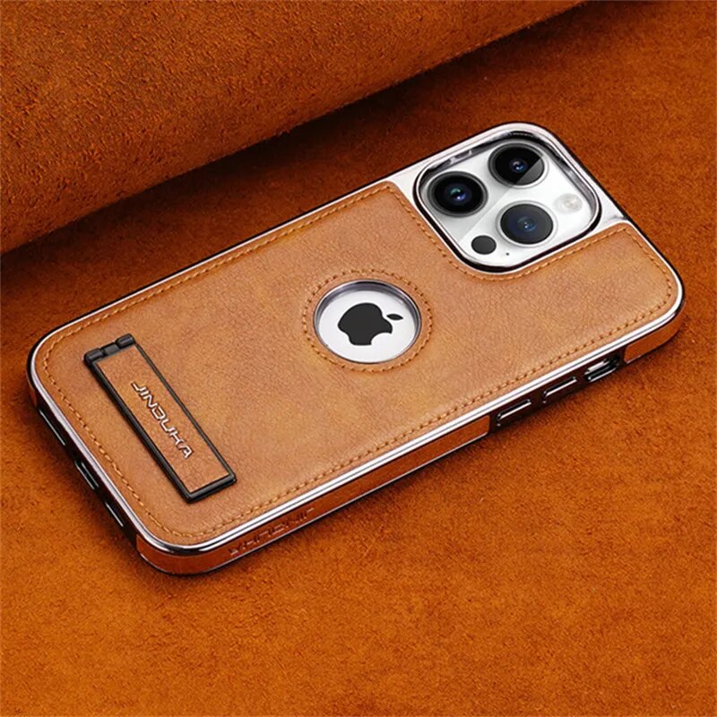 Luxury Leather Fold Stand Bracket Holder Case For iPhone 14 11 12 13 Pro Max 14Plus eTrader - Shop with discounts & offers
