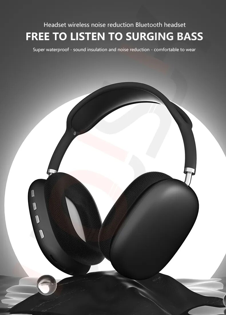 S06a0026a093b48c5bc143f501ae8f542v Air Max P9 Pro Wireless Bluetooth Headphones Noise Cancelling Mic