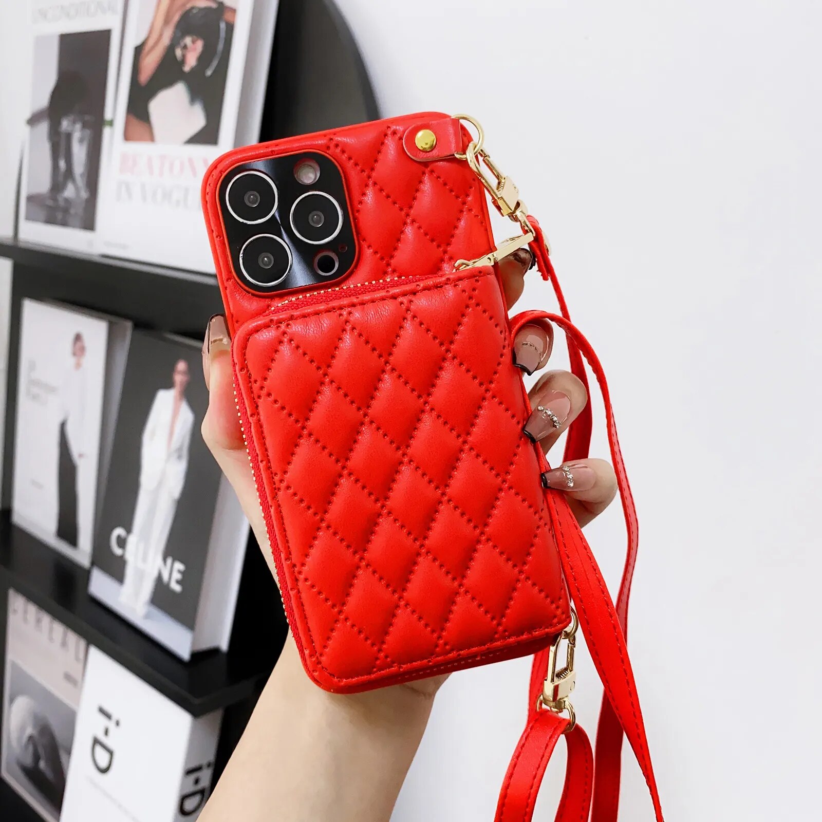 S3a5545c6247948a1a8efc99f2ad7ab09m Zipper Wallet Leather Coin Purse Case for iPhone