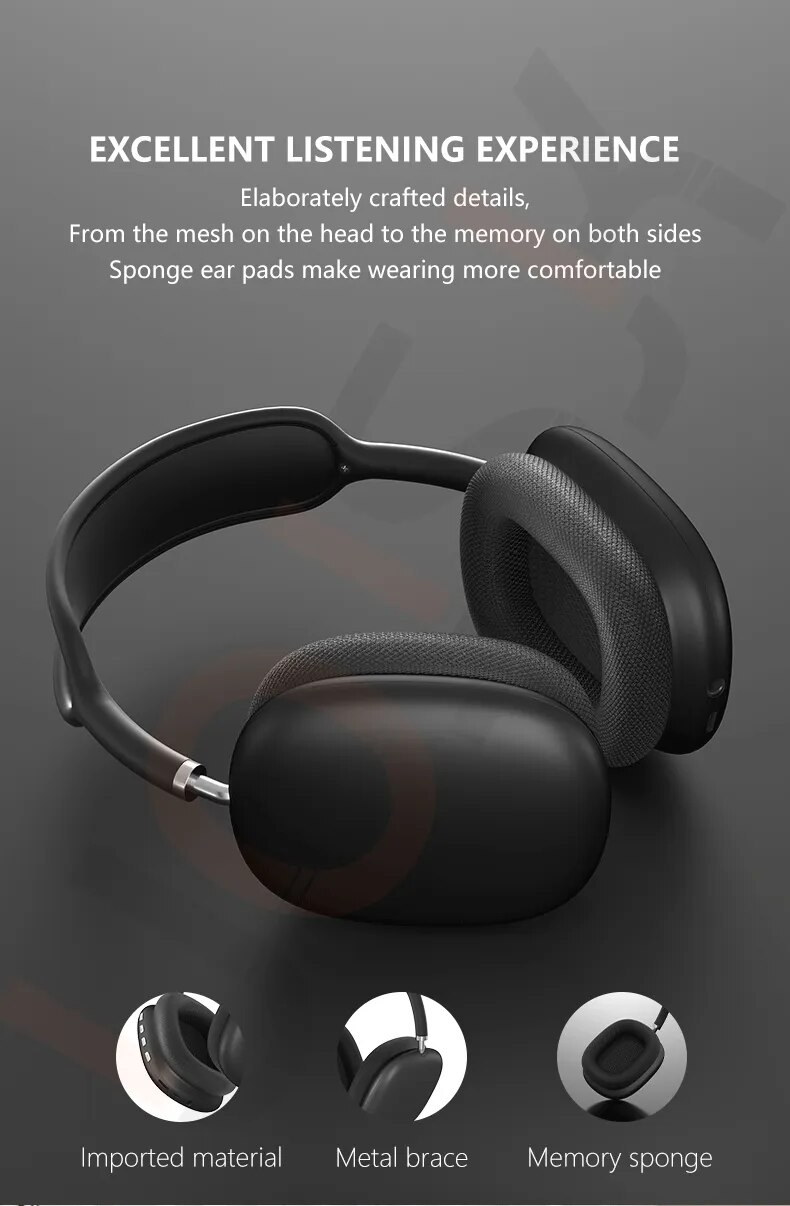 S40bc576e9b324c6cb7cad3b47df7d2227 Air Max P9 Pro Wireless Bluetooth Headphones Noise Cancelling Mic