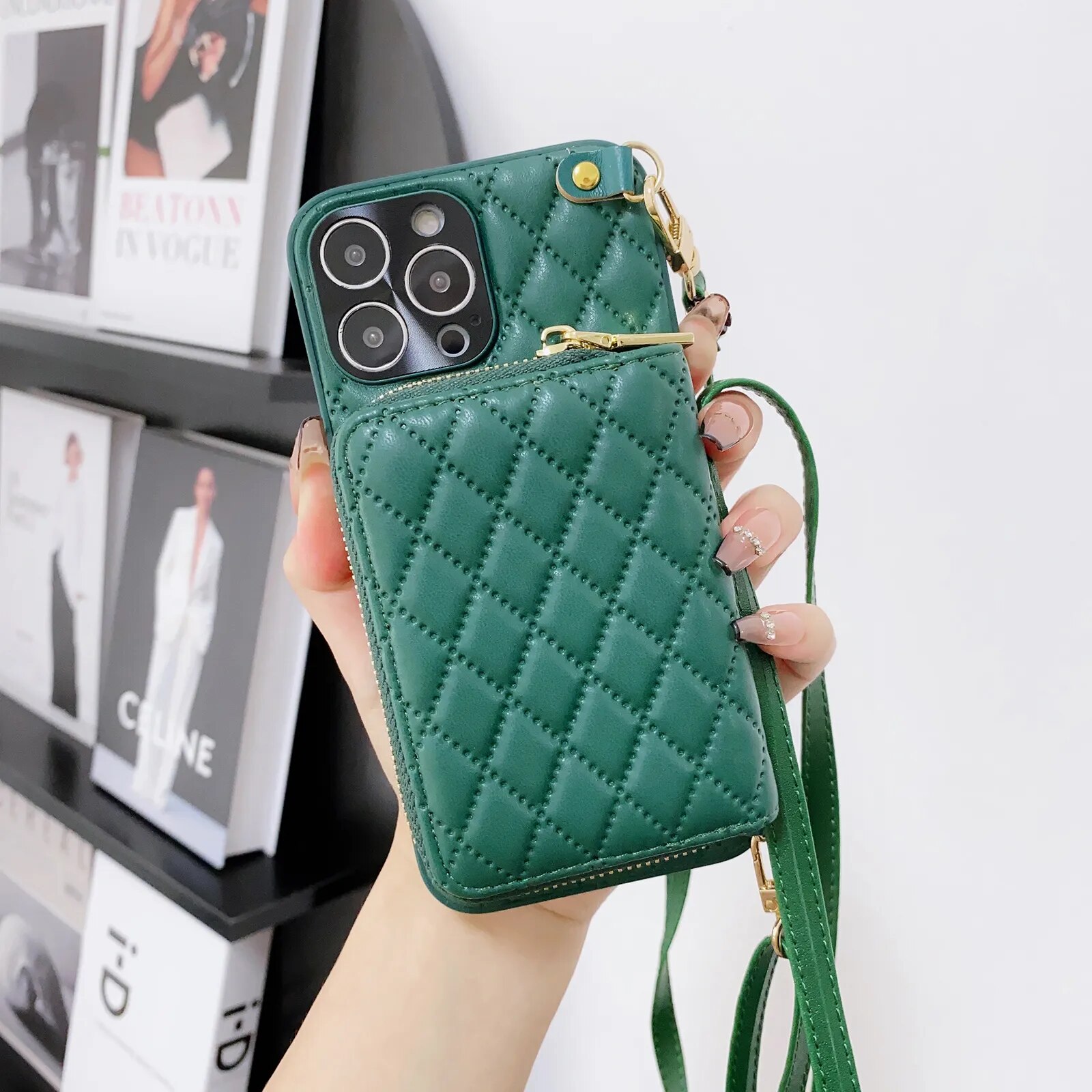 S689d12f27f674b77bc5399f54e7b8c49v Zipper Wallet Leather Coin Purse Case for iPhone