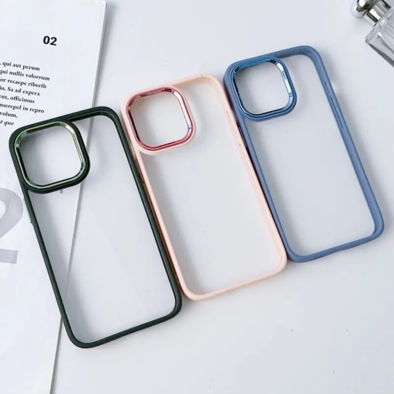 S89ae5b6375d24c7fb82cc0896f18aa28q Luxury Silicone Clear Acrylic Shockproof Case For Apple iPhone