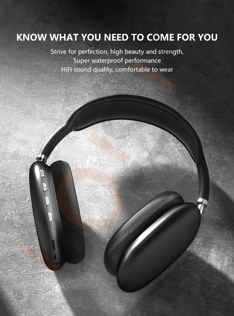 Sa2ba4742e9bf4ac48a478be8ba9cda18w Air Max P9 Pro Wireless Bluetooth Headphones Noise Cancelling Mic