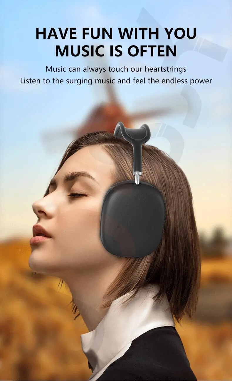 Sc859766b2c904c9a9ad662c1196f7fcfK Air Max P9 Pro Wireless Bluetooth Headphones Noise Cancelling Mic