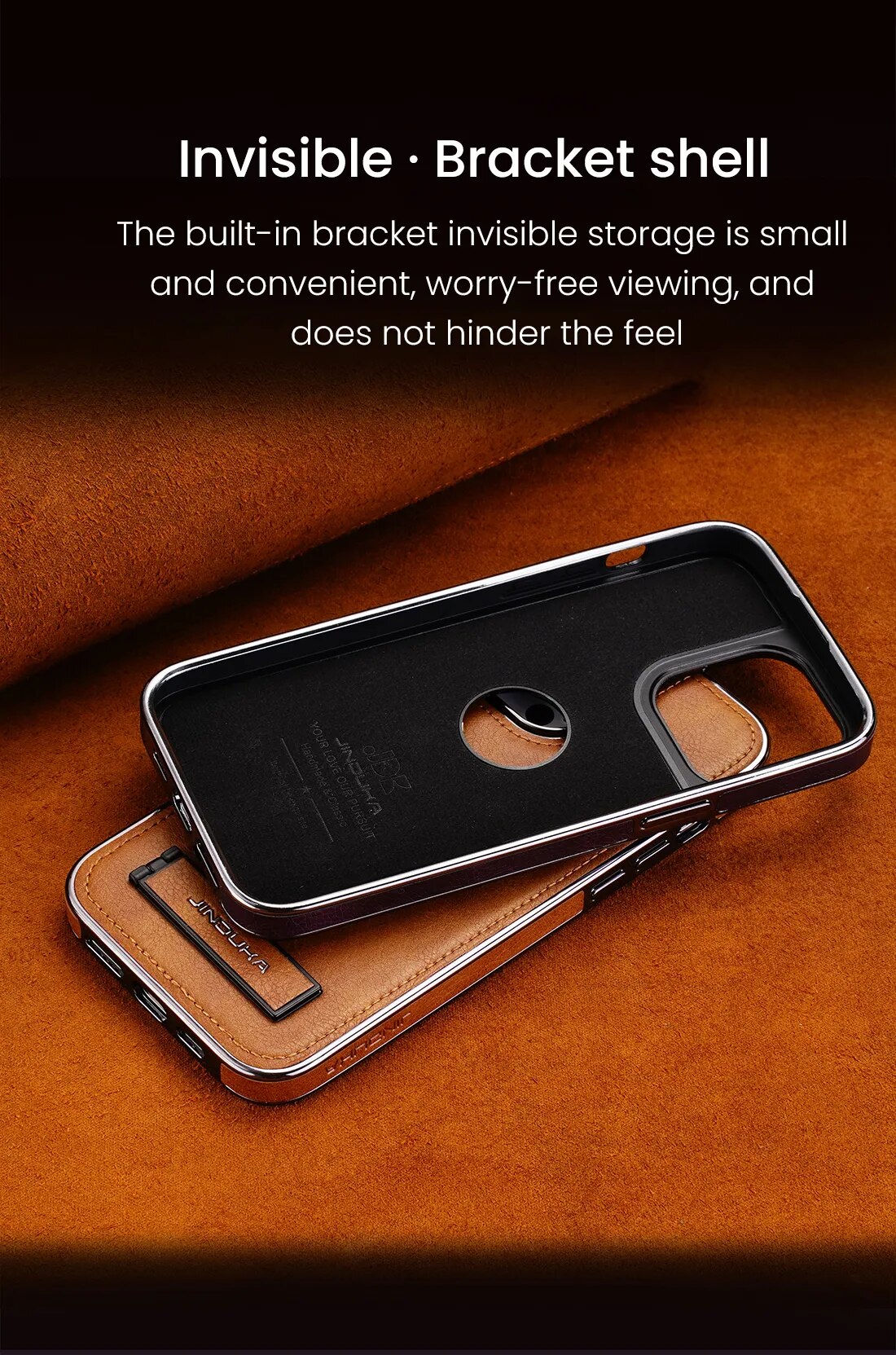 Sdff7faec8e0b4e1bbae62b04ce277505E Premium Luxury Leather Fold Stand Bracket Holder Case for iPhone