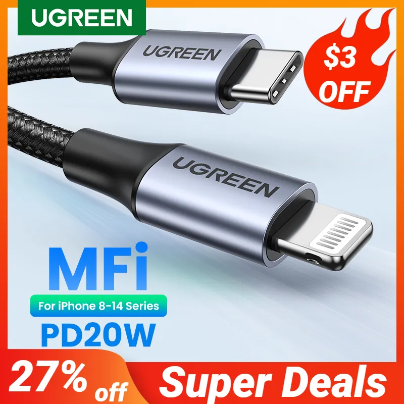 UGREEN MFi 20W PD USB C to Lightning Cable for iPhone 14 13 12 Pro eTrader - Shop with discounts & offers