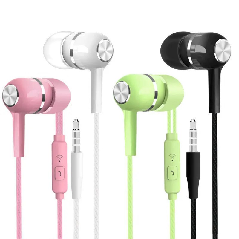 Universal 3 5mm Wired Headphones Sport Earbuds with Bass Phone Earphones Stereo Headset with Mic volume eTrader - Shop with discounts & offers