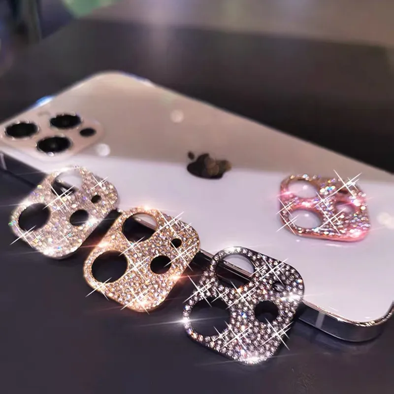 Camera Lens Protector For iPhone 15 14 13 12 Pro Max Hollow Glitter Rhinestones Camera Protector eTrader - Shop with discounts & offers