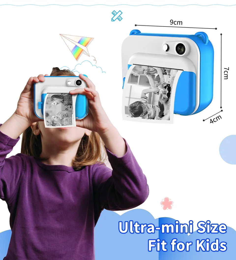 S345a4c159c214e468f1bb2376142cdf3B Children's Instant Print Camera With Thermal Printer Kids