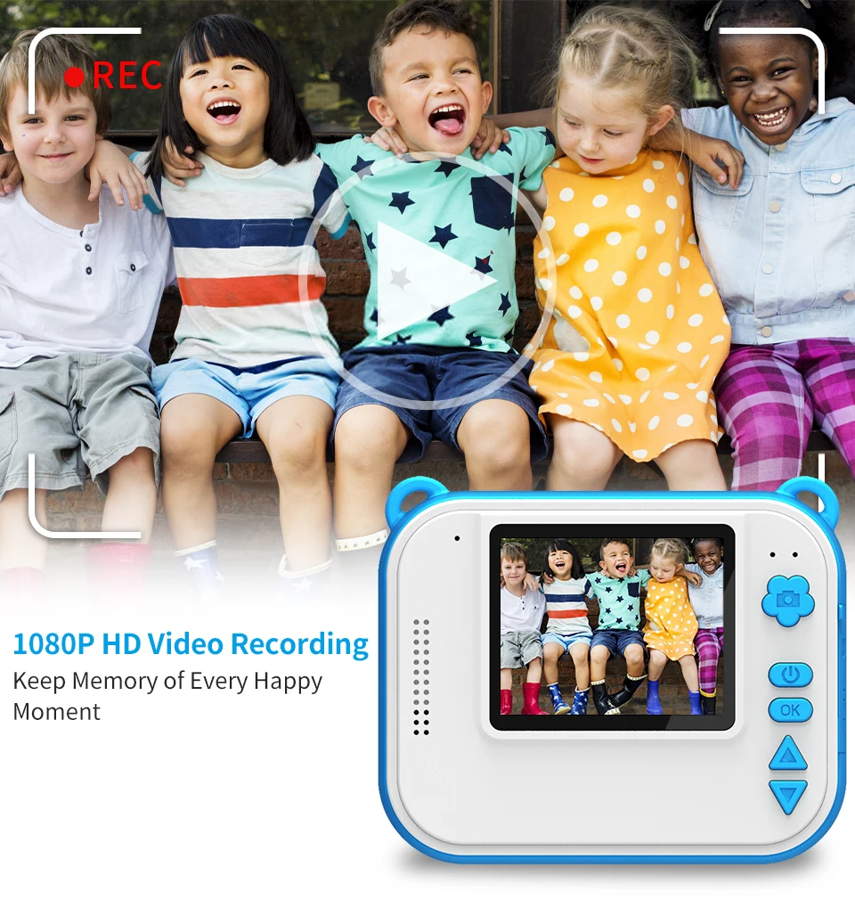 S3fa82fce7c13423aa448f182511e975aX Children's Instant Print Camera With Thermal Printer Kids