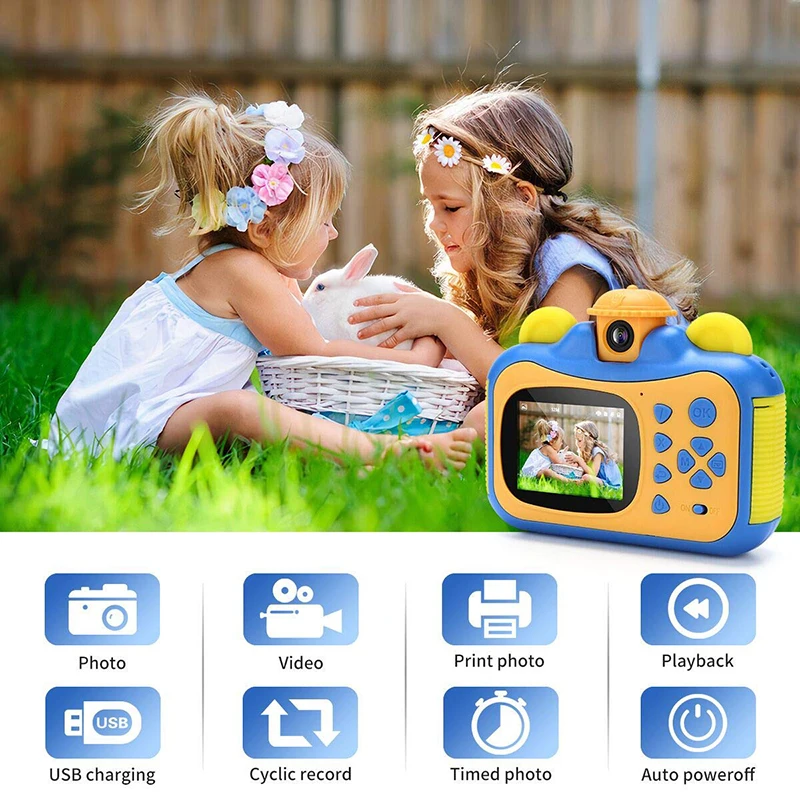 S75c905ef5d4c4b1db4b8b19c041c2199c Instant Print Camera With Thermal Printer for Kids Digital Photo