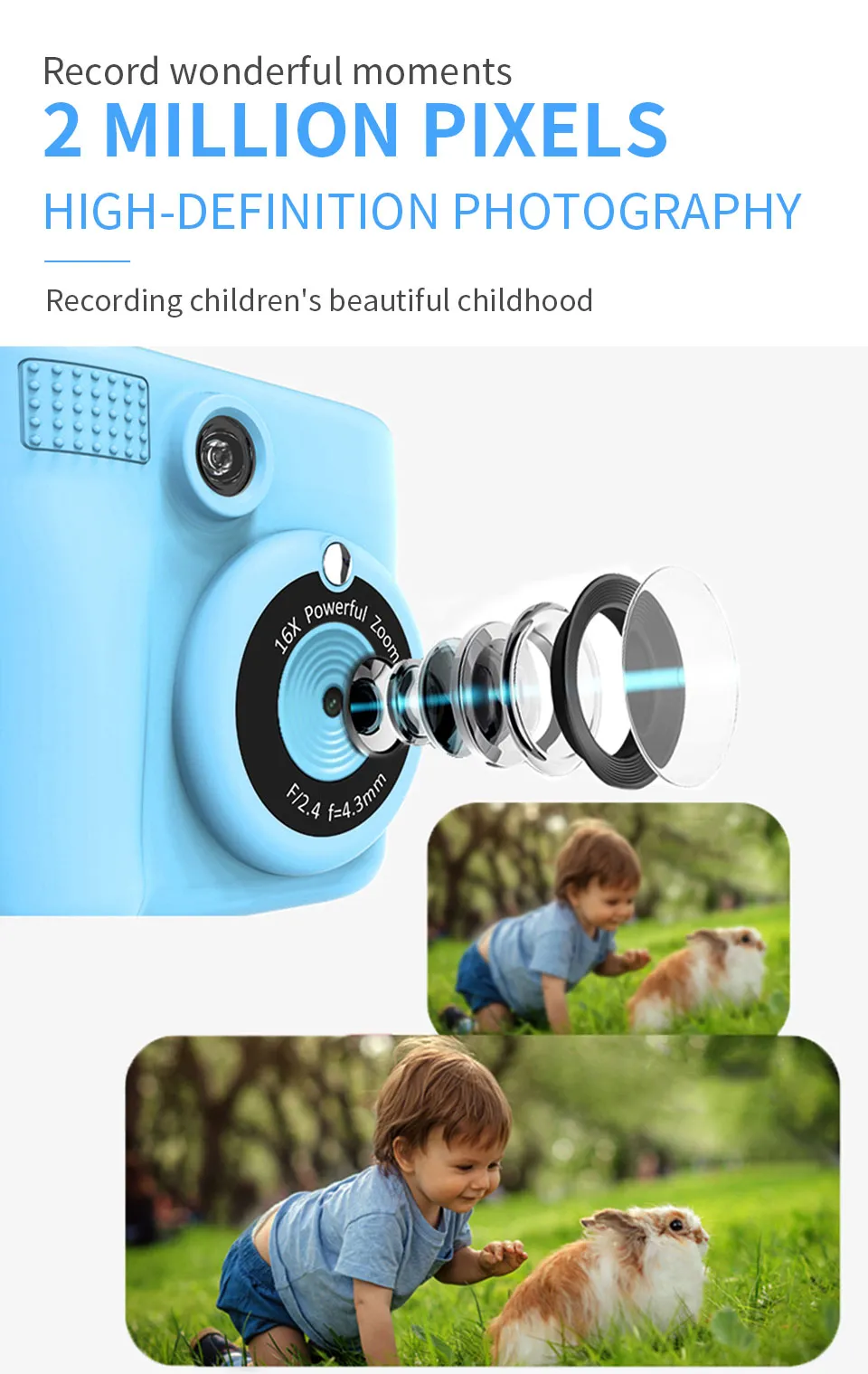 Scf587c9262884e8dbd50dafc3b50ba743 Children Digital Camera Instant Print for Kids Thermal Print