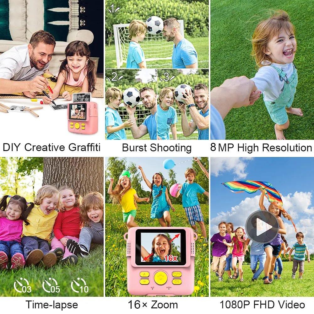 Sdfa45c1f70674d0f9df2493ccc278464m Children Digital Camera Instant Print for Kids Thermal Print