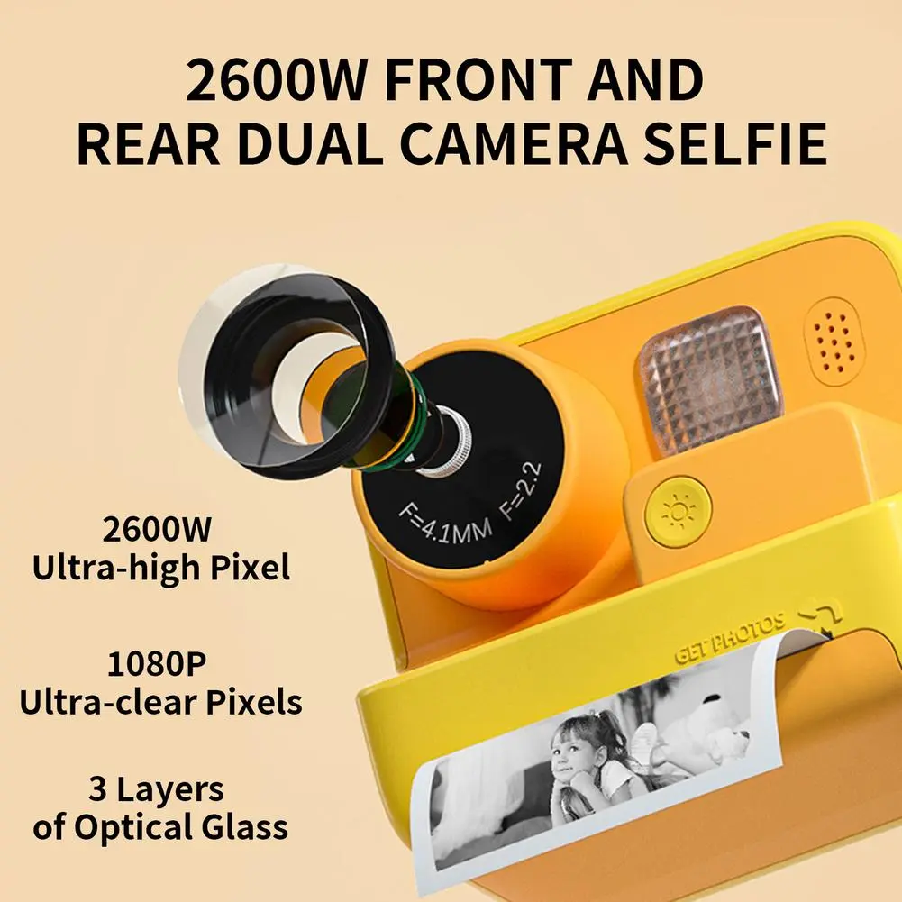 Sf3d7aee17e5148d781c33f6ec220fd35h Instant Print Kids Camera 2.0" 1080P Video Photo with Thermal Print Paper